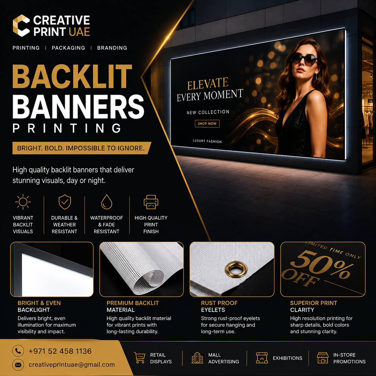 Backlit Banner Printing Dubai | Premium Light Box