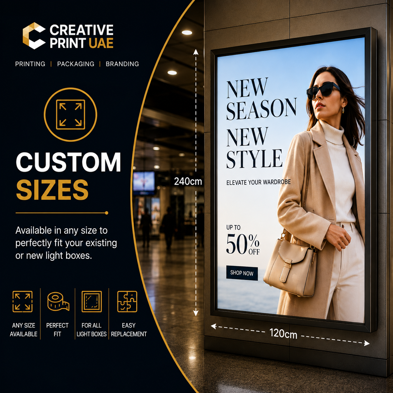 Backlit Banner Printing Dubai | Premium Light Box