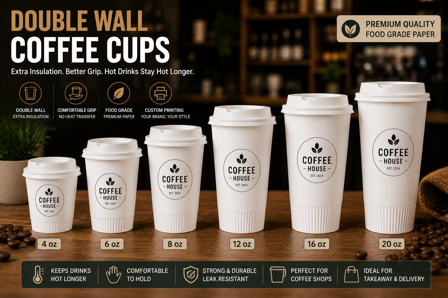 Custom Coffee Cup Printing Dubai | Branded Coffee Cups