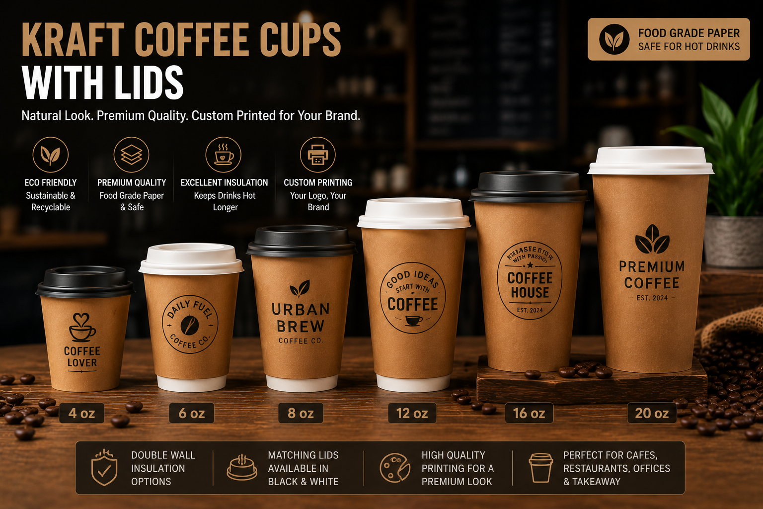 Custom Coffee Cup Printing Dubai | Branded Coffee Cups