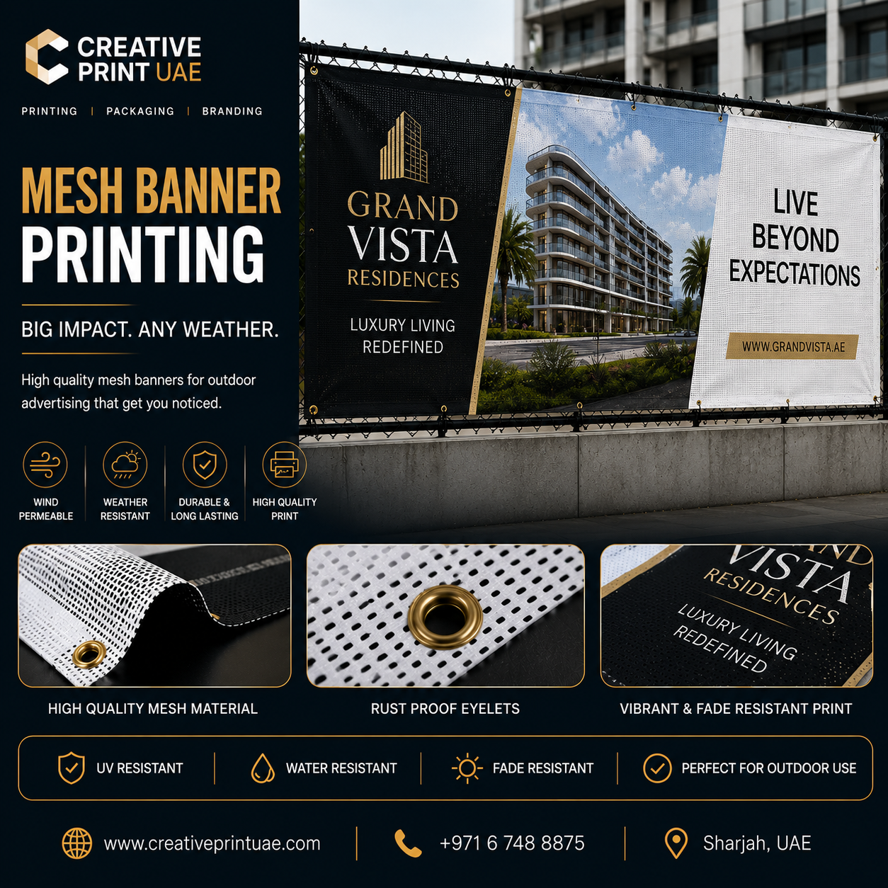 Mesh Banner Printing Dubai