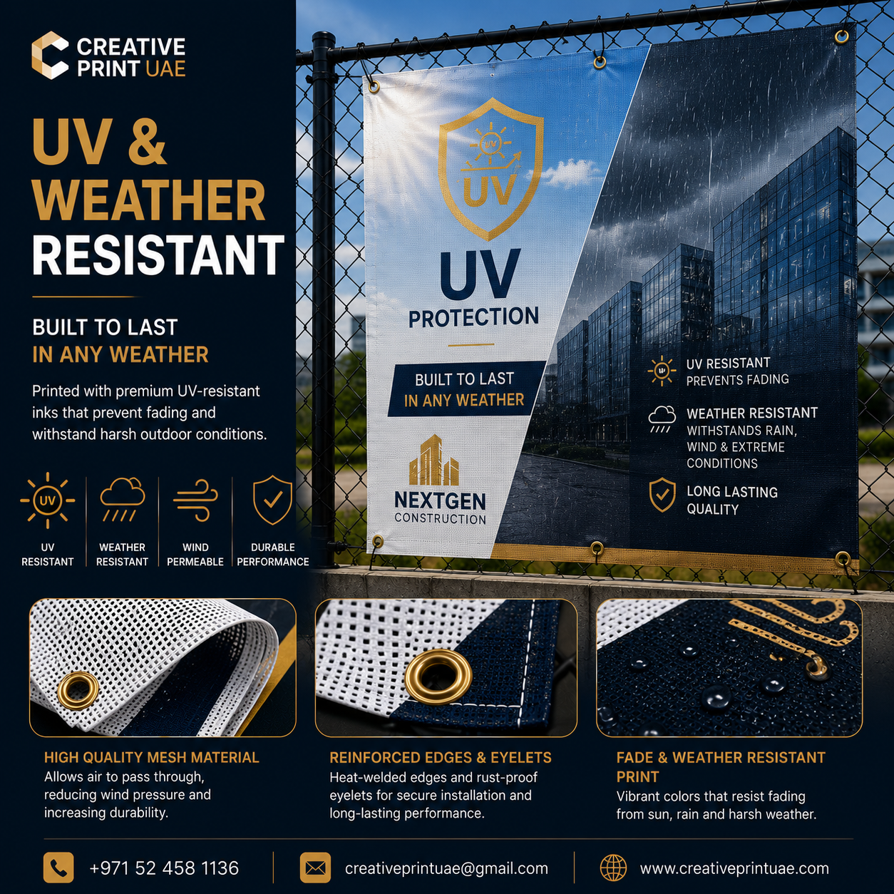 Mesh Banner Printing Dubai