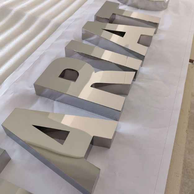 Personalized 3D Metal Letter Signs in Dubai.