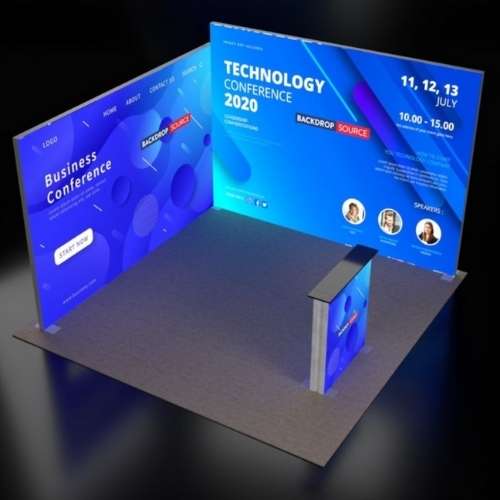 Modular Backlit Exhibition Display Stand