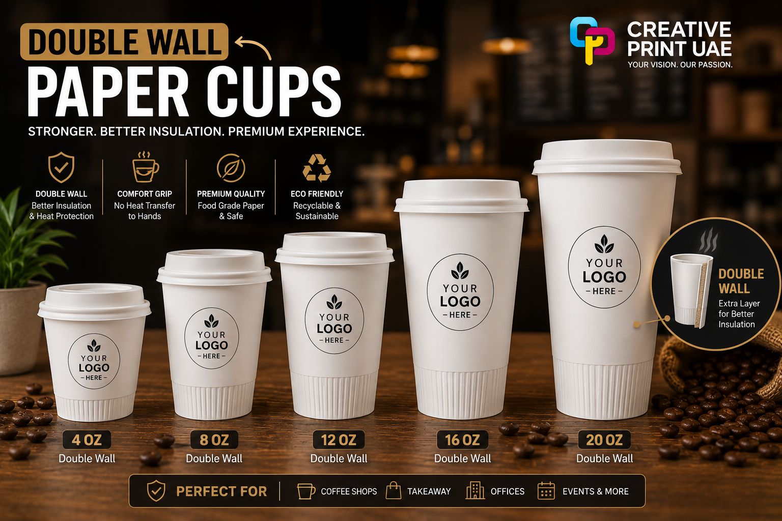 Custom Paper Cup Printing Dubai