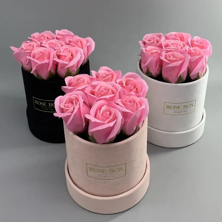 Luxury Round Velvet Flower Boxes – Custom Floral Packaging - Image 4