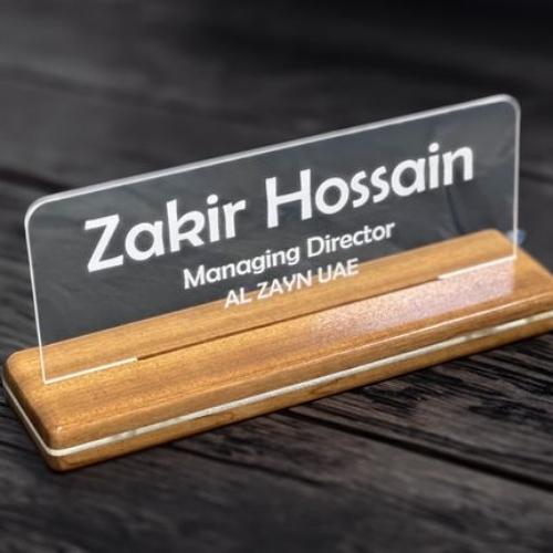 Customised table top signs in Dubai.